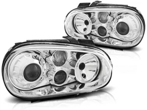 R32 Chrome Headlights for VW Golf IV MK4 - Picture 1 of 2
