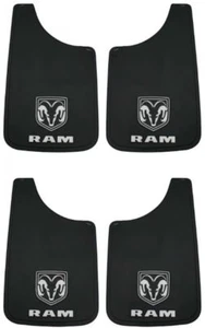 4PC RAM White Logo 11X19 Mud Flaps Splash Guard Car pickup Truck suv New - Picture 1 of 2