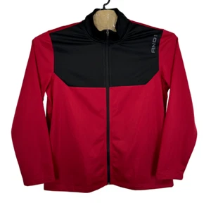 AND1 Track Jacket Men's Large Red Full Zip Vintage Retro Activewear Warm Up Y2K - Picture 1 of 12