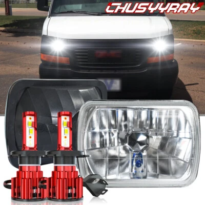 7x6" LED Headlight Hi/Lo Beam for GMC Savana 1500 2500 3500 Safari Van - Image 1 of 4