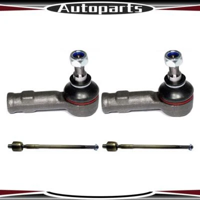 4pcs Inner Outer Tie Rod End Fits 2000 2001 2002 2003 2004 2005 Hyundai Elantra - Image 1 of 3