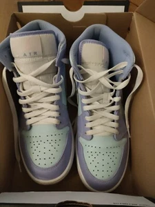 Jordan Mid 1 Purple Aqua - Picture 1 of 10