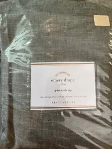 Pottery Barn Emery linen curtain 50x96 lined, Sage - Picture 1 of 3