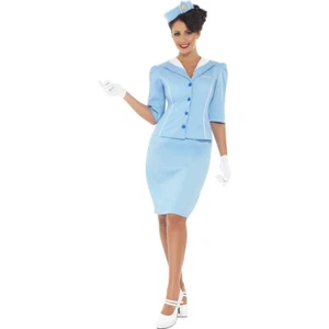 Stewardess Kostüm Flugbegleiterin Damenkostüm Damen Karnevalskostüm Saftschubse - Bild 1 von 4