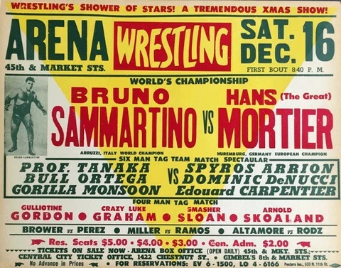 BRUNO SAMMARTINO VS HANS MORTIER 8X10 POSTER PHOTO WRESTLING PICTURE WWF Cover
