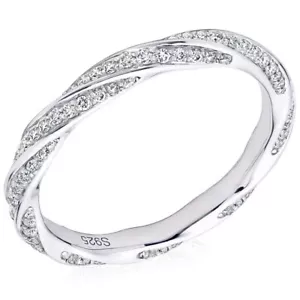 πβ¨14K Gold Plated πLab-Created Infinity Twist Wedding Band for Women US Size:7 - Picture 1 of 5