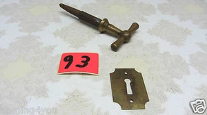 TÜRGRIFF KNAUF GRIFF MESSING ANTIK Schlüssellochblende   ART DÉCO France - Picture 1 of 12