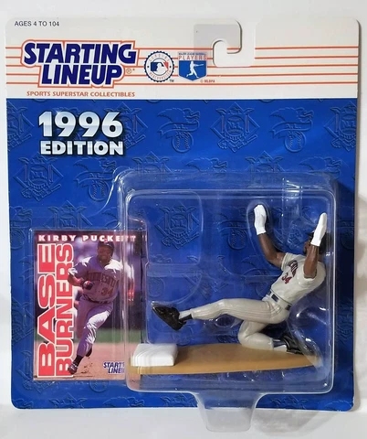 1996 Starting Lineup Kirby Puckett Minnesota Twins SLU Kenner Sports Figure Cover