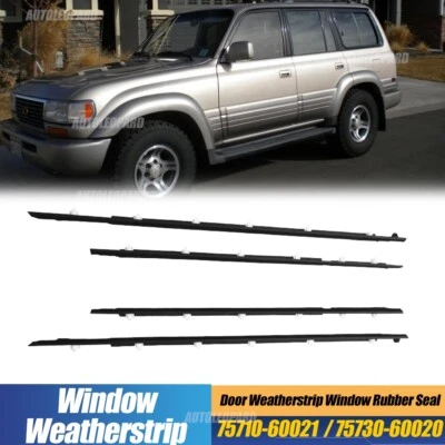 Car Door Window Seal Belt for Toyota Land Cruiser Lexus LX450 FJ80/FZJ80/HDJ80 - Image 1 of 4