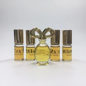 NEW Elizabeth Taylor WHITE DIAMONDS Perfume Mini .12 oz + 4 Mini Rollerball EDP - Picture 1 of 2