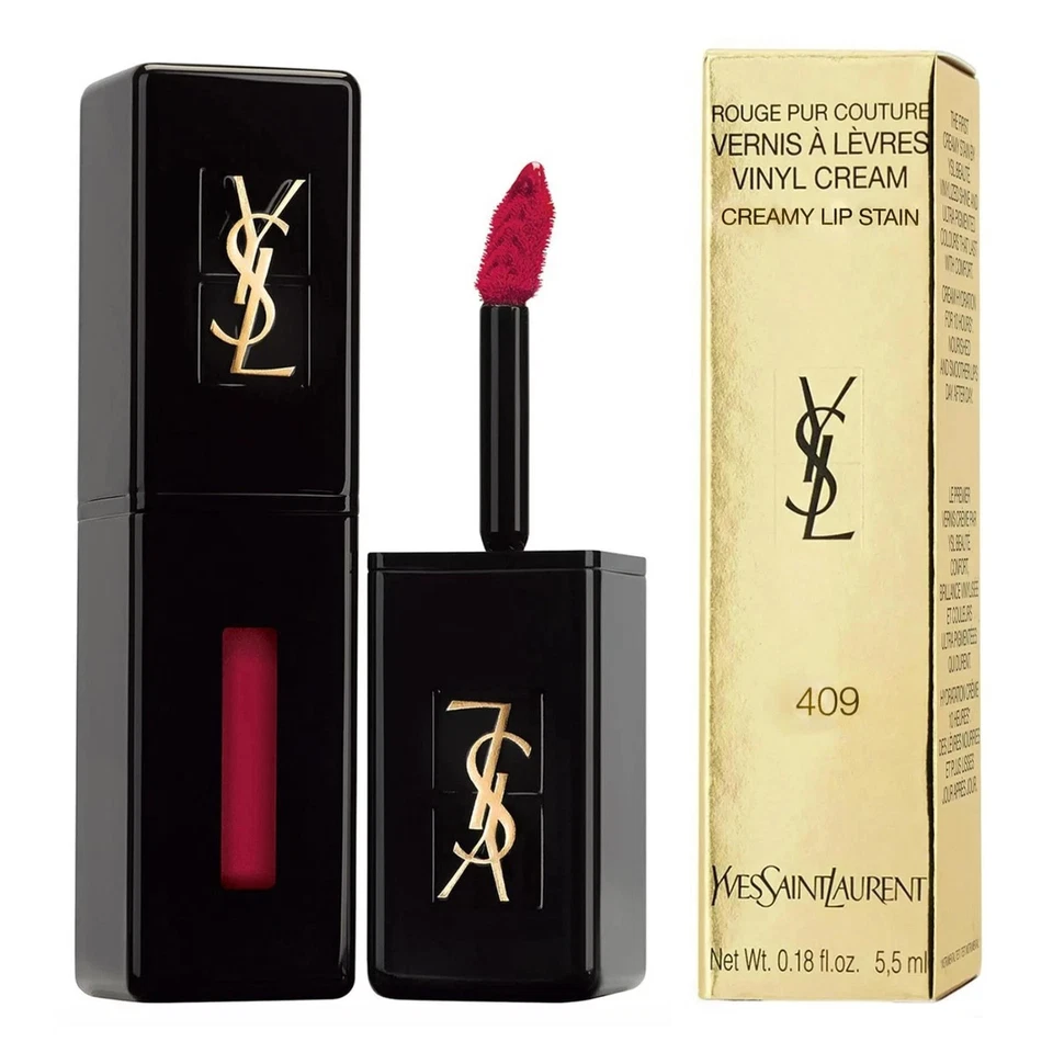 YSL Yves Saint Laurent ROUGE PUR COUTURE  CREAMY LIP STAIN 409 BURGUNDY VIBES - Image 1 of 1