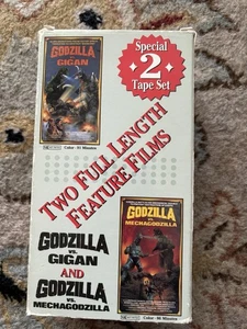 2 Godzilla Special Tape Set. Vs. Gigan and Vs. Mechagodzilla VHS VCR Horror - Picture 1 of 1