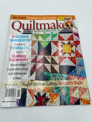 Quiltmaker Magazine Quilting July/August 2014 11 Summer Quilts w/Uncut Patterns - Image 1 of 4