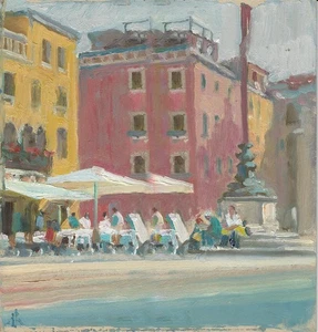 NEW ORIGINAL RICHARDSON San Stefano Venice venetian italy italian OIL PAINTING - Picture 1 of 1