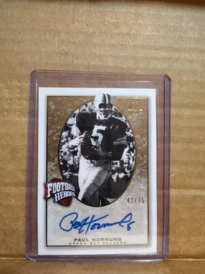 2007 SP Chirography Paul Hornung Fotball Heroes Auto Gold #41/75 Packers      JC - Image 1 of 4