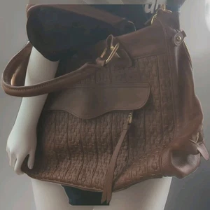Steve Madden Brown Shoulder Bag Women's Tote Bag -Weave Pattern Front - Picture 1 of 14
