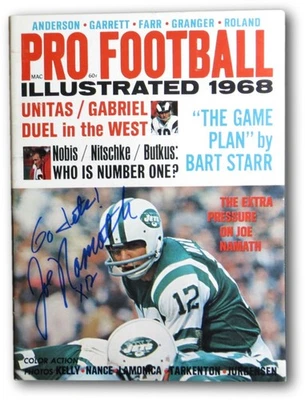 Joe Namath Autographed Football Illustrated Magazine 1968 "Go Jets!" JSA V68007 - Image 1 of 4