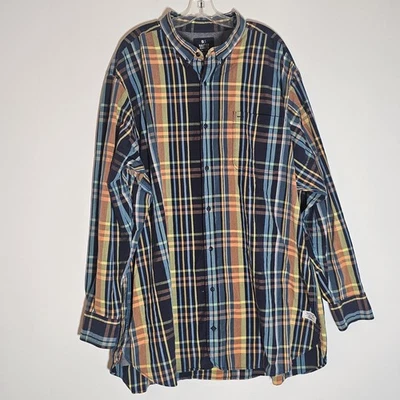Nautica Jeans Co Shirt Mens 3XLT Plaid Button Down Long Sleeve Casual Tall Fit - Image 1 of 4