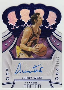 2019-20 Panini Crown Royale Lakers Jerry West Autographs Blue Die Cut Auto /25 - Picture 1 of 2