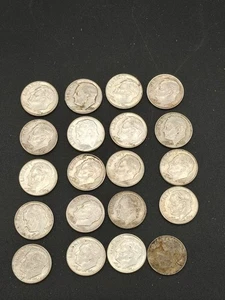 Lot von 20 - Silber Roosevelt Groschen (1946-1964) - gut bis vz mit schönen Erscheinungen - Bild 1 von 6