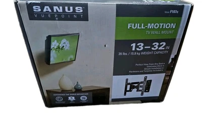 Sanus Vuepoint TV полный движения настенное крепление для 13-32 дюймов модель F107d новый из старых запасов - Изображение 1 из 4