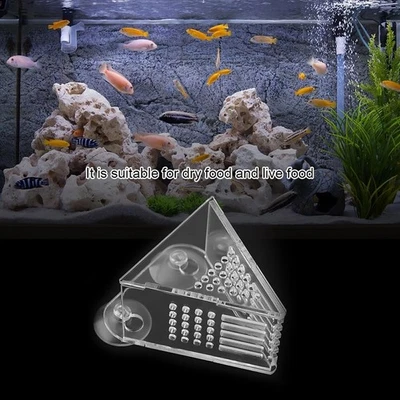 Safe Durable Fish Tank Aquarium Feeder with Suction Cups for Red Worm Brine Shri - Изображение 1 из 4