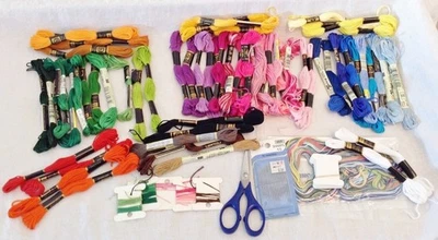 Mixed Lot of 65 Skeins Designs for the Needle Embroidery Floss Assorted Colors - Image 1 of 4