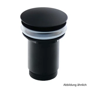 Permanent Ablaufgarnitur 1 1/4" rund, mattschwarz - Bild 1 von 1