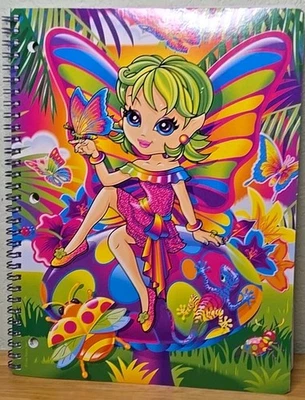 Papel cuaderno espiral mariposa Layla hada arco iris Lisa Frank Trop vintage 30 páginas Foto 1 de 4