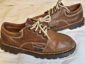 Vintage Dr. Martens Toddler Brown Leather Oxford Boys Kids Size 1 Shoes 6378 - Picture 1 of 7