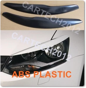 Fits Volkswagen POLO MK5 6R 2009+ Headlights Eyebrows ABS plastic, tuning - Picture 1 of 1
