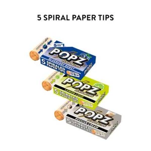 Popz Spiral Paper Tips | King Palm | 3 Flavours Available (1 pack = 5 Tips) - Picture 1 of 3