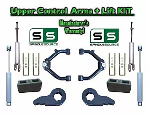 TUBULAR UCA + 3" / 3 LIFT KIT + SHOCKS FOR 99 - 06 Chevy Silverado Sierra 1500 - Bild 1 von 1