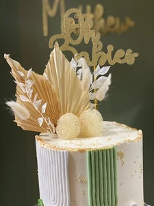 1 Cake Topper 6x6 Oh Babies Twins Baby Shower Mommy To Be Birthday Party Baby - Picture 1 of 6