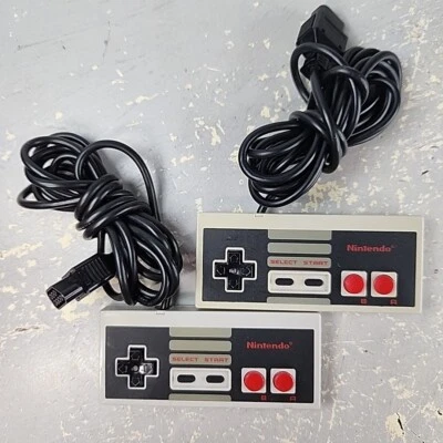 2x Original Nintendo NES Official Controller Remote Genuine OEM NES-004  - Image 1 of 4