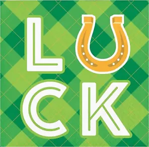 St. Patrick's Day Luck Irish Green Holiday Theme Party Paper Beverage Napkins - Picture 1 of 1