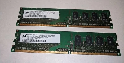 Micron MT8HTF12864AY-800E1 PC2-6400U 666-12-D0 1GB SDRAM Memory HP 404574-888 - Image 1 of 2