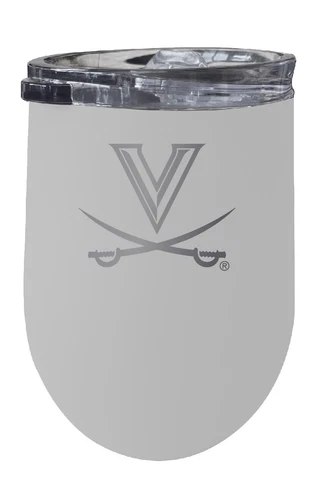 Virginia Cavaliers UVA 12oz Stainless Steel Insulated Wine Cup Tumbler with Lid Cover