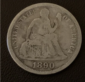 1890 Seated Liberty Dime 90% Silver- You Grade - Picture 1 of 2