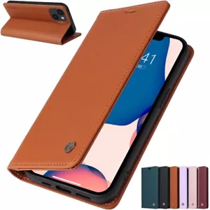 For iPhone 13 Pro Max 12 11 XS XR 8 7 6s Plus Magnetic Wallet Leather Case Cover - Picture 1 of 49