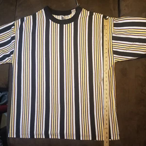 NWT VTG BILLION BAY SHIRT MULTI COLORED STRIPES MEN'S XL CREW NECK RARE $9.99 - Picture 1 of 18