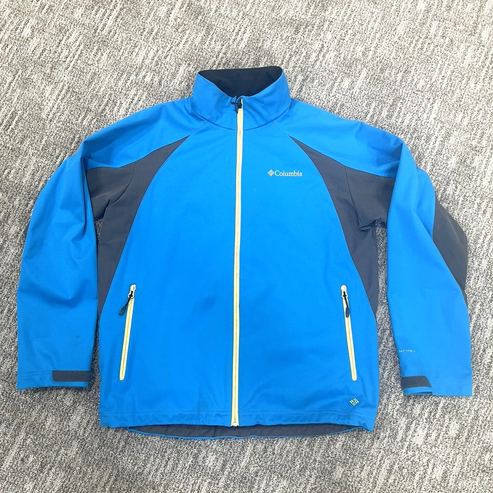 COLUMBIA Jacket Mens Large Blue Omni-Shield Full Zip Advanced Repellency - Image 1 of 4