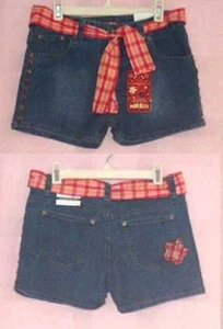 Girls Denim Shorts by Paris Blues with Studs - Size 4 - NEW! - Picture 1 of 1