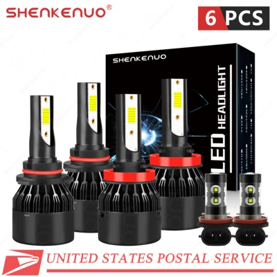 Faros antiniebla altos/bajos LED para Lincoln MKX 2007 2008 2009 2010 6000K Foto 1 de 4