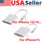 TF/SD Card Adapter Camera Reader for iPad iPhone6 7 8 Plus 13 14 15 Pro X Xs Lot