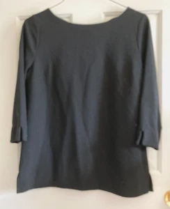 Women's ls black tunic, Talbots, size LP, polyester, rayon, spandex - Picture 1 of 5
