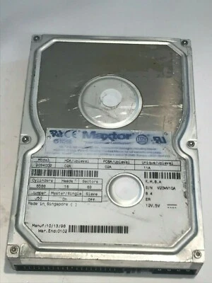 MAXTOR 90340D2 02A 02A 11A 3.4GB IDE HARD DRIVE                     aa5fb10 - Image 1 of 2