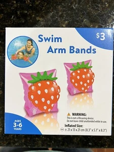 Strawberries!  Inflatable Swim Armband Floaties for Kids                NEW - Picture 1 of 1