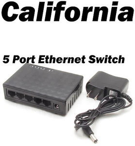 RJ45 Mini 10/100Mbps 5 Ports Fast Ethernet Network Switch For Desktop PC Router - Picture 1 of 9