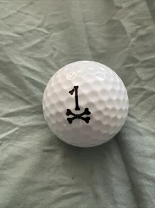 Cross Bones Golf Ball By strata 1 In White From Private Display / Collection - Picture 1 of 3